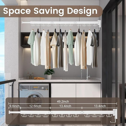 Clothes Drying Rack Wall Mounted, Retractable Drying Racks - Image 2