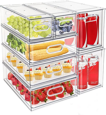 Mano Stackable Fridge Drawers Pull Out Bins by MANO