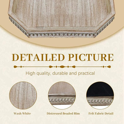 MAONAME Wood Serving Tray, Farmhouse Wooden Tray - Image 3