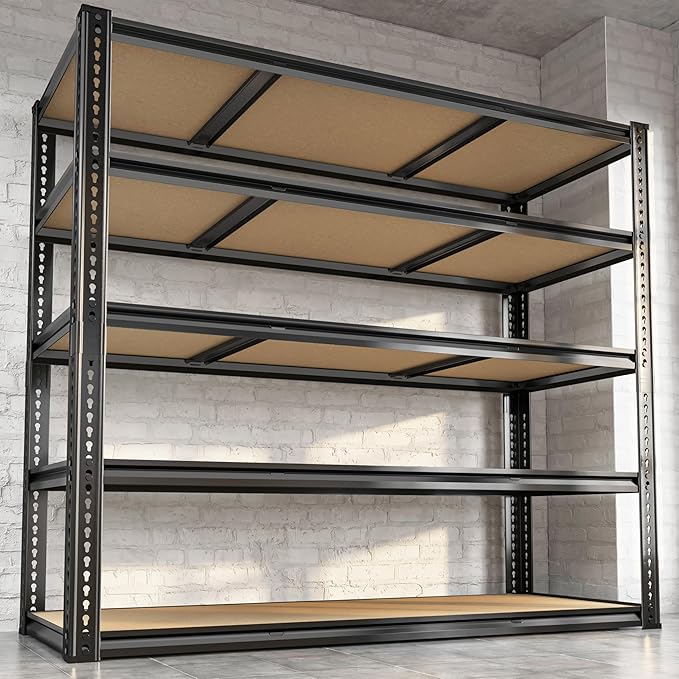 48"W Garage Shelving, 3050LBS Storage Shelves Heavy Duty, 5 Tier Metal Shelving by CypBedCozyHomeLiving