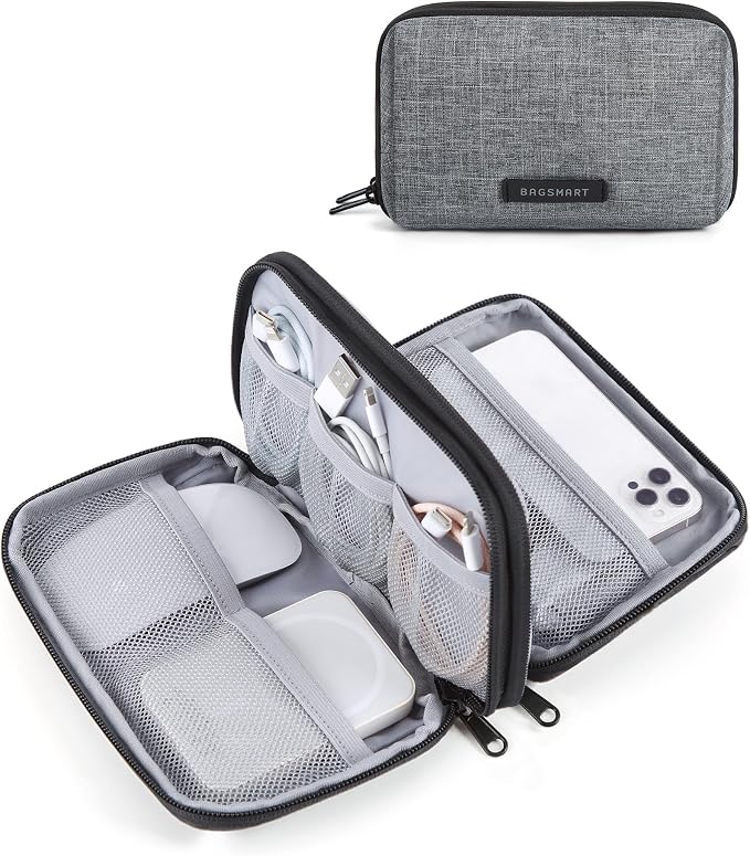 BAGSMART Electronics Organizer Travel Case, Cable Charger Cord Tech Organizer by BAGSMART
