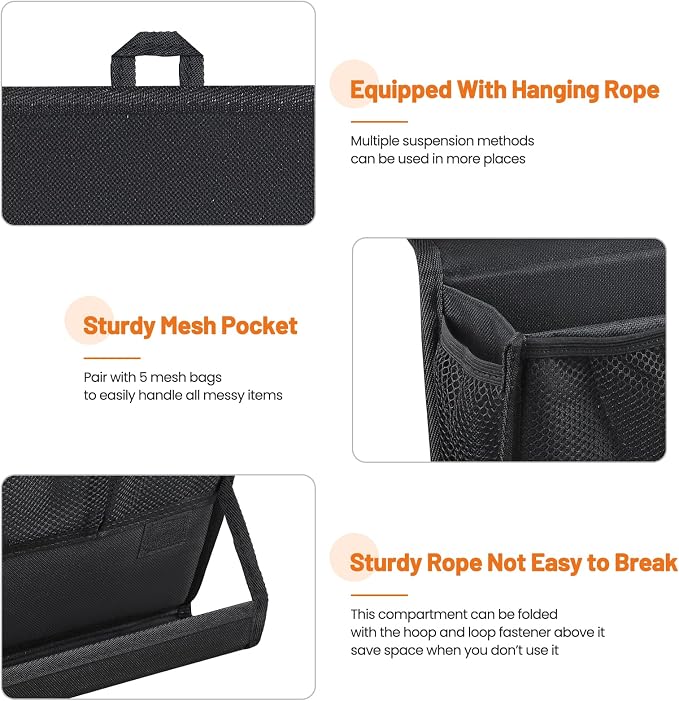 Bedside Caddy Hanging Bed Organizer Storage Bag Pocket - Image 3