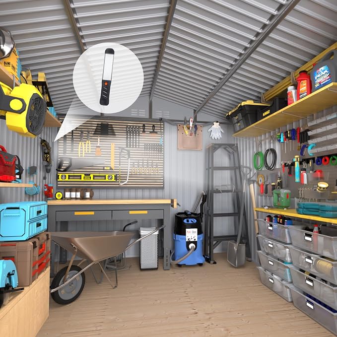 10x8 FT Outdoor Storage Shed, Metal Garden Shed, Storage Tool Sheds - Image 8