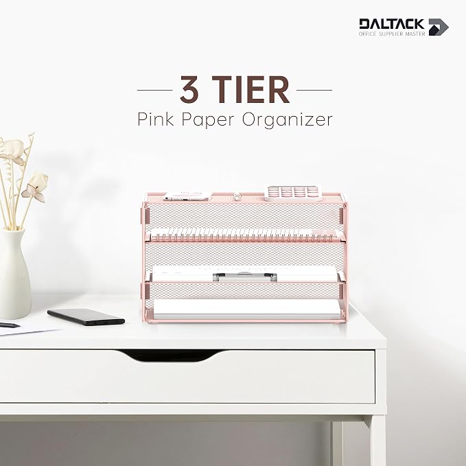 DALTACK 3 Tier Letter Tray Paper Organizer - Image 2