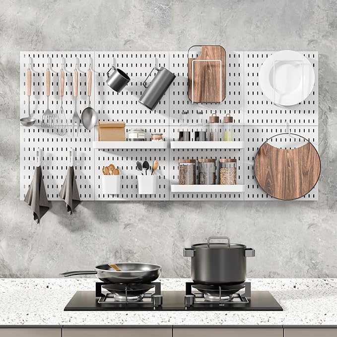Pegboard Combination Kit, 25.2" x 25.2" Wall Mounted Storage Set - Image 3