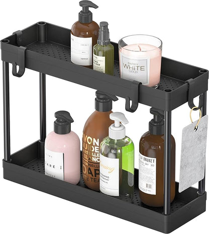 Simple Houseware 2-Tier Under Sink Organizer Storage Tray - Image 3