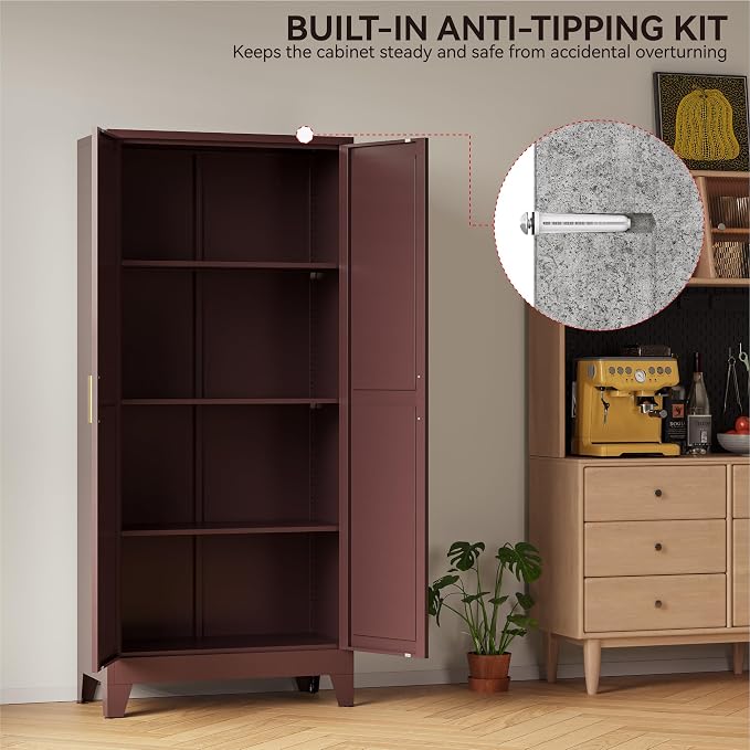 COFaR 61" Metal Storage Cabinet - Image 7