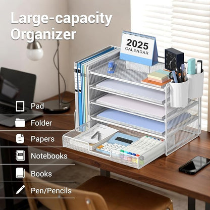 OPNICE Desk Organizer, 5-Tier Desktop File Organizer - Image 3