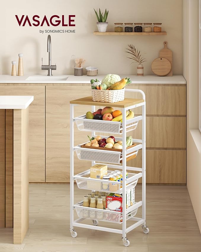 VASAGLE Storage Rolling Cart - Image 2