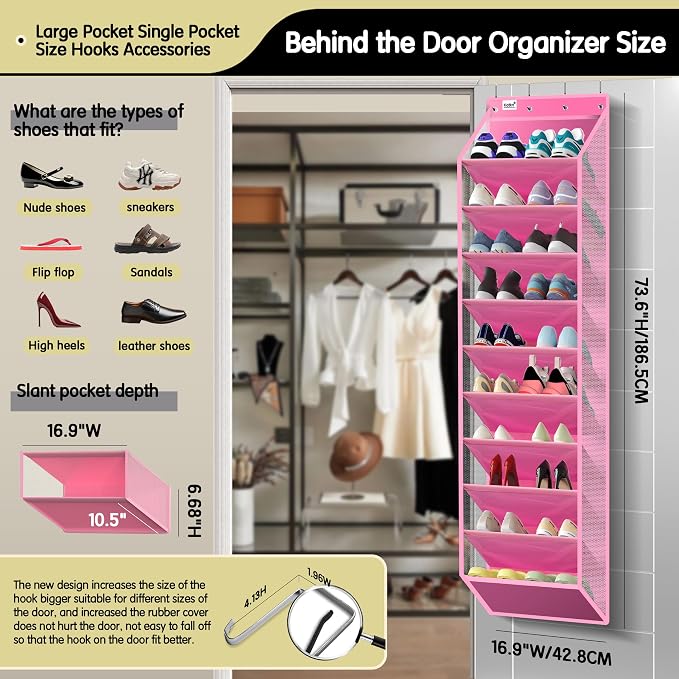 10 Tier Over The Door Organizer - Image 2