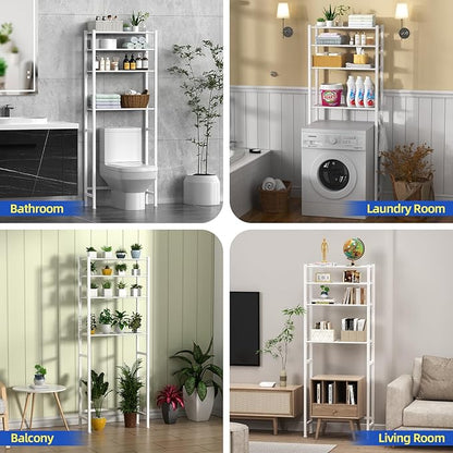 samstar 4 Tier Over The Toilet Storage Rack, Bathroom Organizer Shelves Cabinet - Image 6