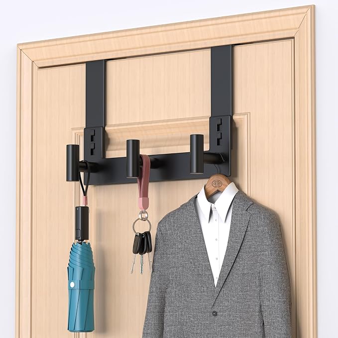 PMMASTO Over The Door Hooks, Fits 1-3/4" Thick Door No Drill Hooks - Image 4