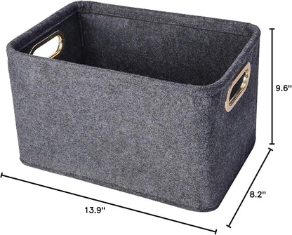 Collapsible Storage Bins Foldable Felt Fabric Storage Basket Organizer Boxes - Image 8