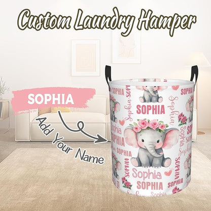 Custom Name Laundry Hamper, Personalized Laundry Baskets - Image 2