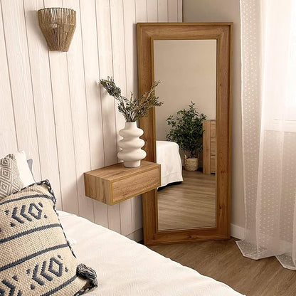 Mobili Fiver, Riccardo Floating nightstand, Rustic Oak, Made in Italy - Image 9