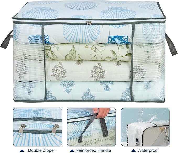MKOKYD 80L Clear Large Storage Bag, Clothes Storage Containers - Image 4