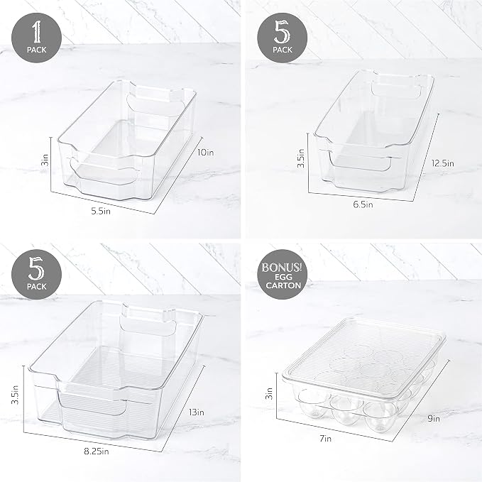 Oizeir Refrigerator Organizer Bins - Image 2