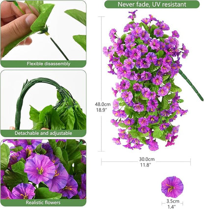 INQCMY Artificial Flowers for Outdoor Spring Summer Decoration Faux Silk - Image 2