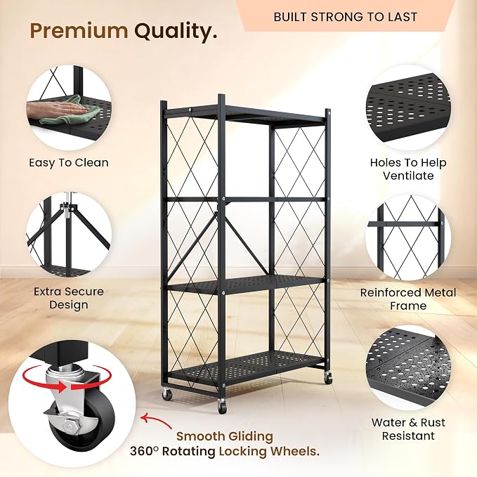 Our Modern Space 4-Tier Foldable Storage Shelf - Image 3