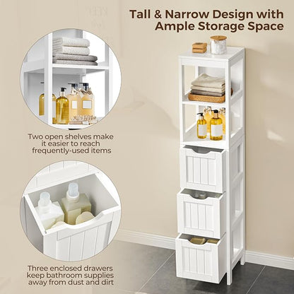 Yaheetech 56" Tall Narrow Bathroom Storage Cabinet - Image 6