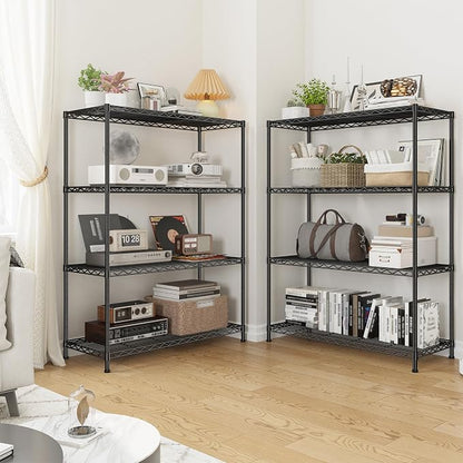 4- Shelf Metal Shelving Unit Adjustable Storage Shelves Heavy Duty Garage - Image 2