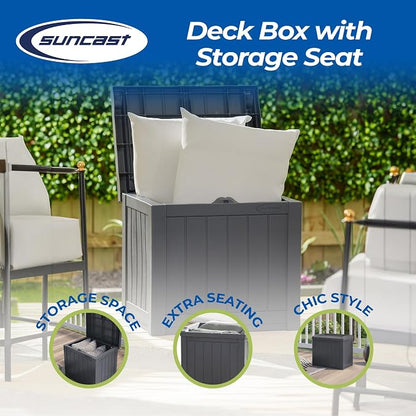 Suncast Small Deck Box Storage w/ Bench Seat - Image 2