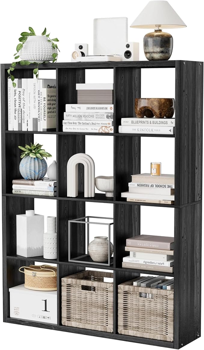 12-Cube Storage Organizer, Wooden Cube Shelf Bookcase - Image 9