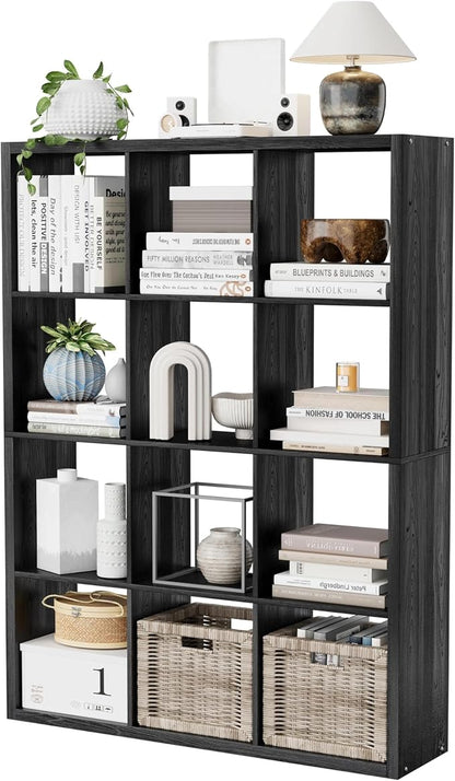 12-Cube Storage Organizer, Wooden Cube Shelf Bookcase - Image 9