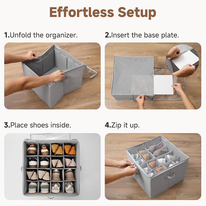 StorageWorks 2 Pack Shoe Organizer - Image 6