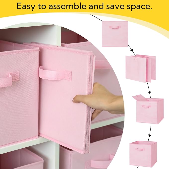 Cupic Cupid 11x11 Storage Cubes, 10 Pack Open Storage Bins - Image 4