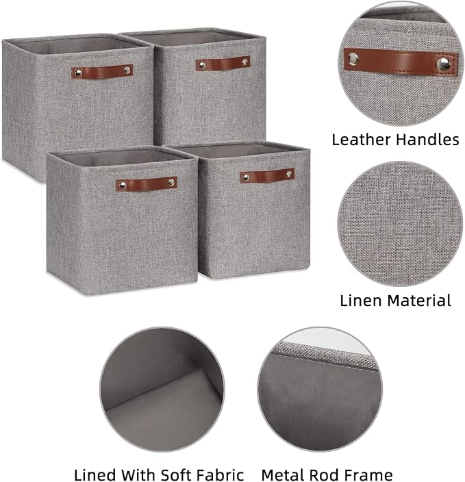 HNZIGE Collapsible Storage Basket, Cube Storage Baskets - Image 5