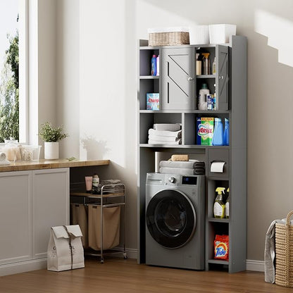 Over the Toilet Storage Cabinet, Freestanding Farmhouse Storage Cabinet Over - Image 6