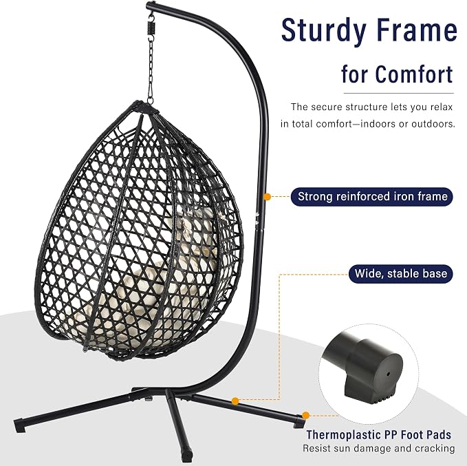 SOFTSEA Outdoor Wicker Egg Chair - Image 5