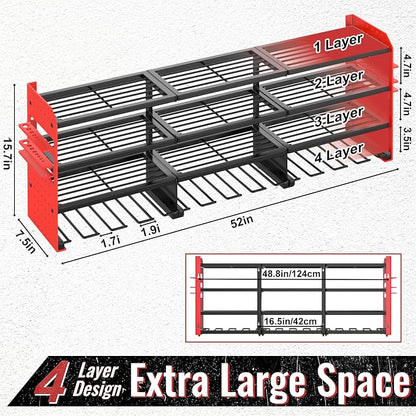 Large Power Tool Organizer Wall Mount-12 Drill Holder, Metal Heavy Duty Garage - Image 2
