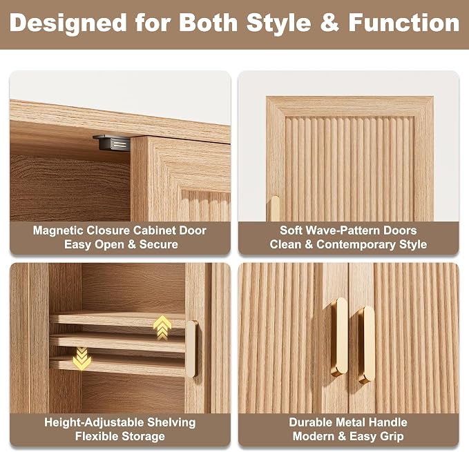 INNOD Bathroom Storage Cabinet, Over the Toilet Storage Cabinet, Medicine - Image 4