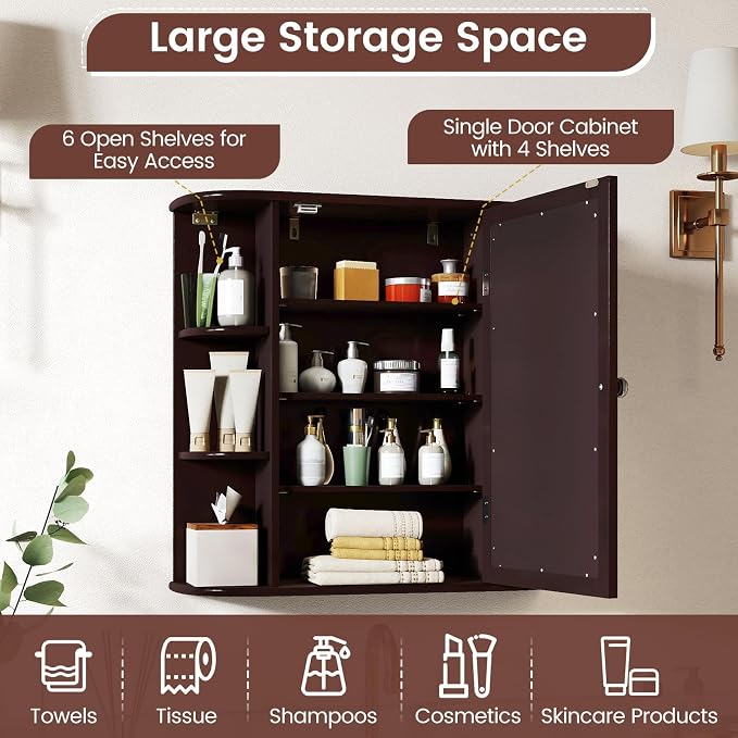 Tangkula Bathroom Medicine Cabinet - Image 6