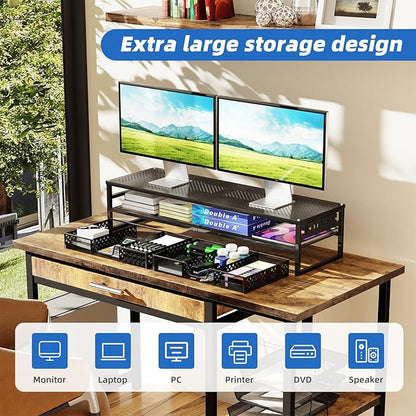 Simple Trending 2 Tier Metal Monitor Stand Riser - Image 5