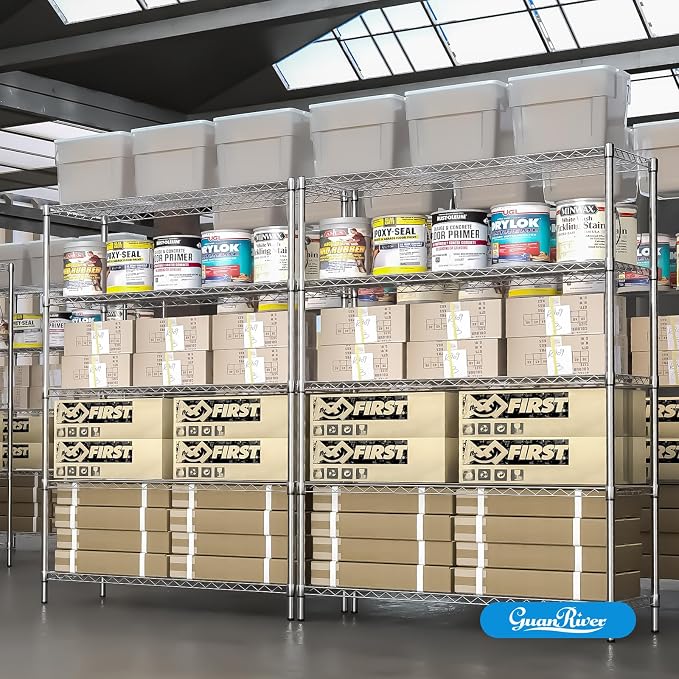 Guan River 5-Shelf Heavy Duty Wire Shelving, Metal Shelf, Sturdy and Durable - Image 7