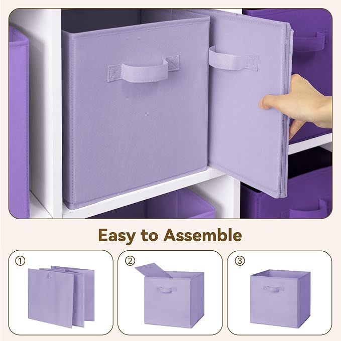 GRANNY SAYS 13 Inch Cube Storage Organizer, Sturdy Handles, Decorative Baskets - Image 4