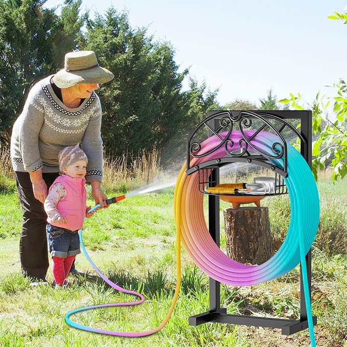 Garden Hose Holder, Metal Water Hose Holder - Image 5