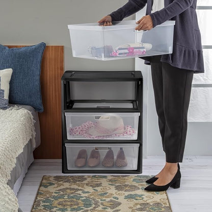 3 Drawer Wide Plastic Storage Cabinet | 3 Drawer Wide Plastic Storage Cabinet - Image 5