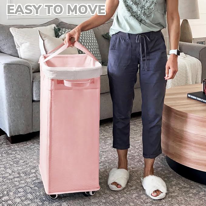 CHICVITA 100L Slim Collapsible Laundry Basket - Image 2