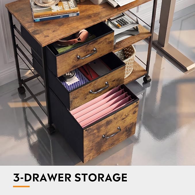 DEVAISE 3 Drawer Mobile File Cabinet - Image 6