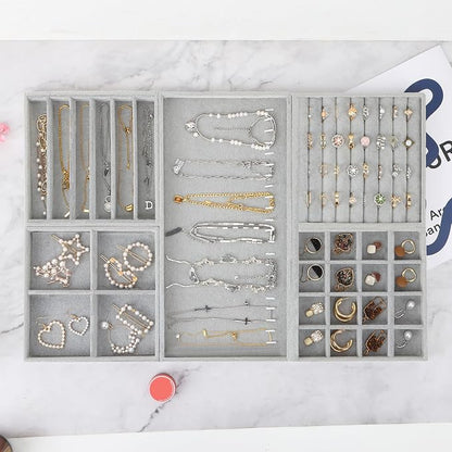 Fixwal Jewelry Organizers and Storage, 14in Stackable Jewelry Drawer Organizer - Image 4