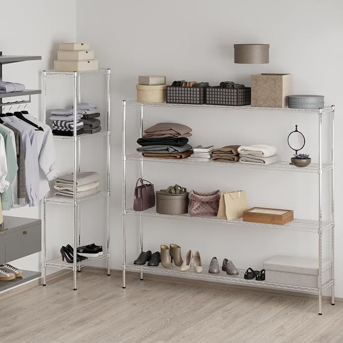 14" Deep x 72" Wide x 64" Height Wire Shelving Kit | 4-Tier | NSF Commercial - Image 7