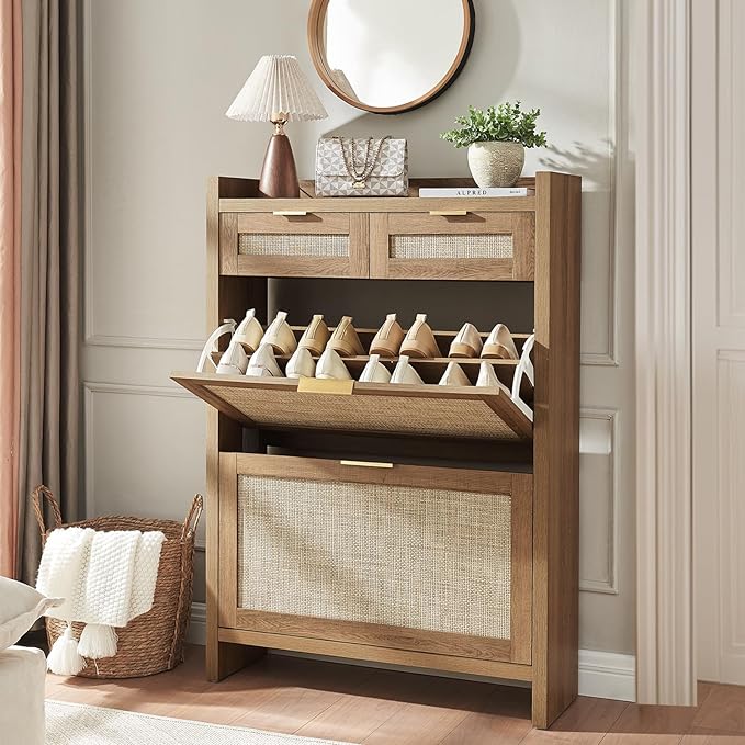 HOKYHOKY Rattan Shoe Storage Cabinet by HOKYHOKY