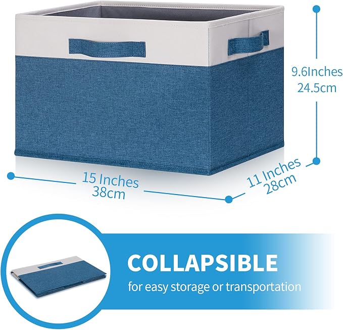 GhvyenntteS 6 Pack Fabric Storage Bins, Foldable Storage Baskets - Image 3
