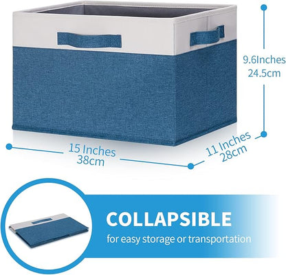 GhvyenntteS 6 Pack Fabric Storage Bins, Foldable Storage Baskets - Image 3