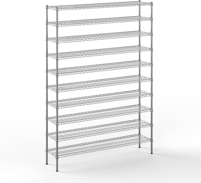 14" Deep x 60" Wide x 86" Height Wire Shelving Kit | 10-Tier | NSF Commercial by Regal+Altair