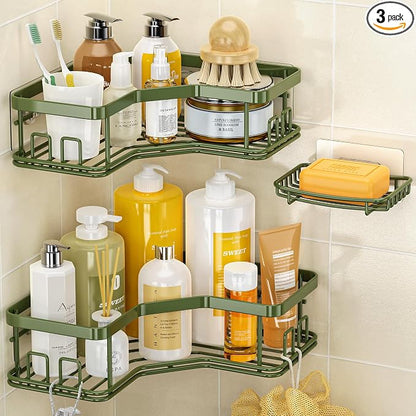 MAXIFFE 3 Pack X-Large Corner Shower Caddy by MAXIFFE